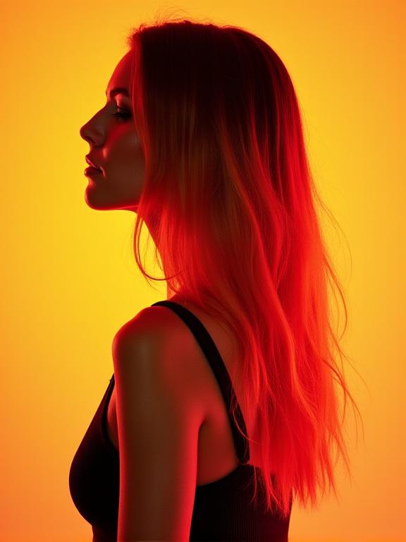 Cabello cobrizo intenso inspirado en el atardecer marino